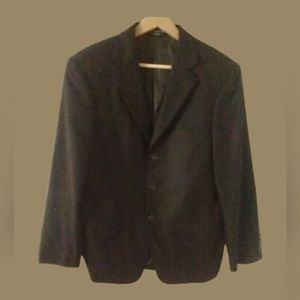 John W Nordstrom Loro Piana 100% Cashmere Blazer Mens Sz 38R Black Green‎